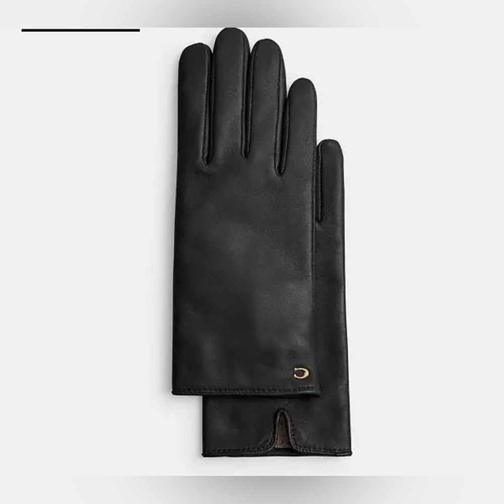 Coach Leather Tech Gloves
